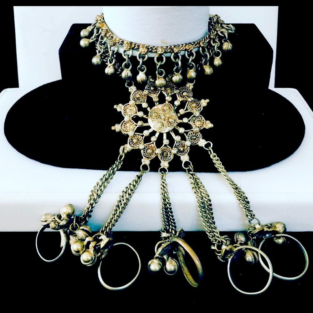 Antique SilverTone Belly Dancer Bracelet